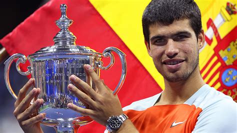 US Open Winner Carlos Alcaraz Wears a Rolex to the Trophy 